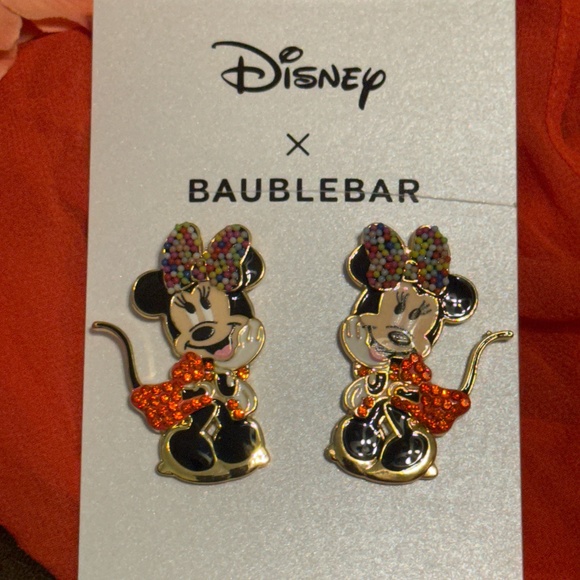 Disney Baublebar Minnie Mouse Sparkly Earrings NWT - Picture 2 of 6